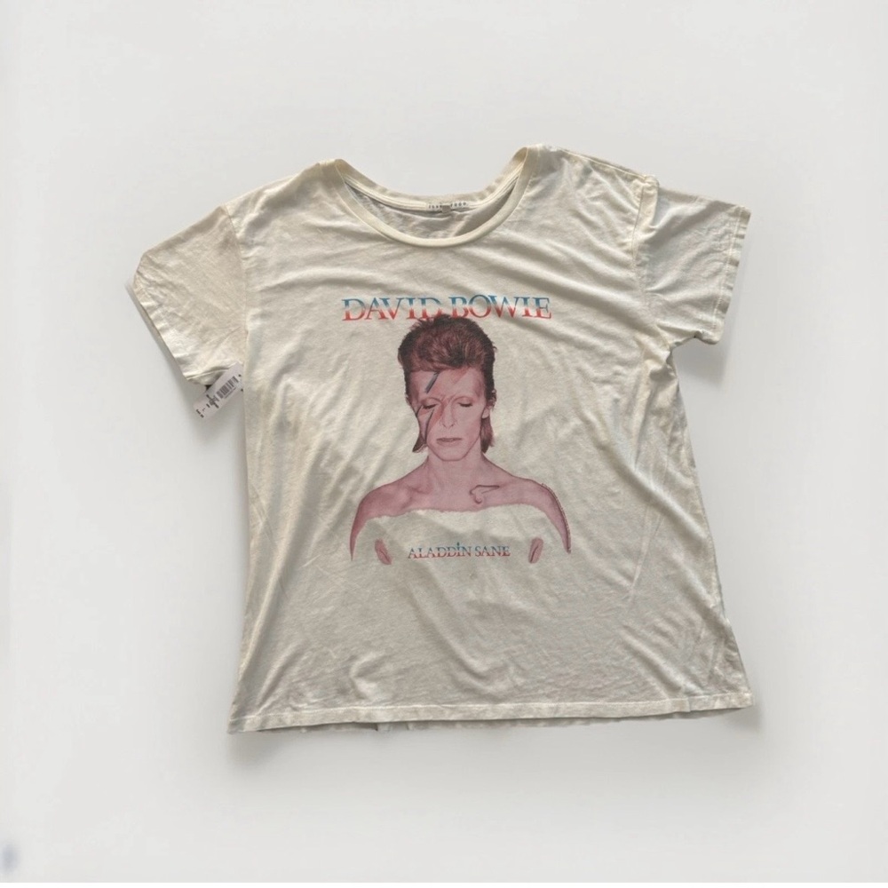 Junk Food David Bowie Aladdin Sane Tee Aritzia NWT Size L Graphic
